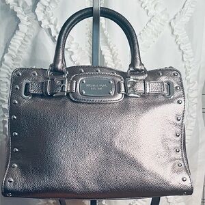 Michael Kors Metallic Gunmetal Shoulder Bag